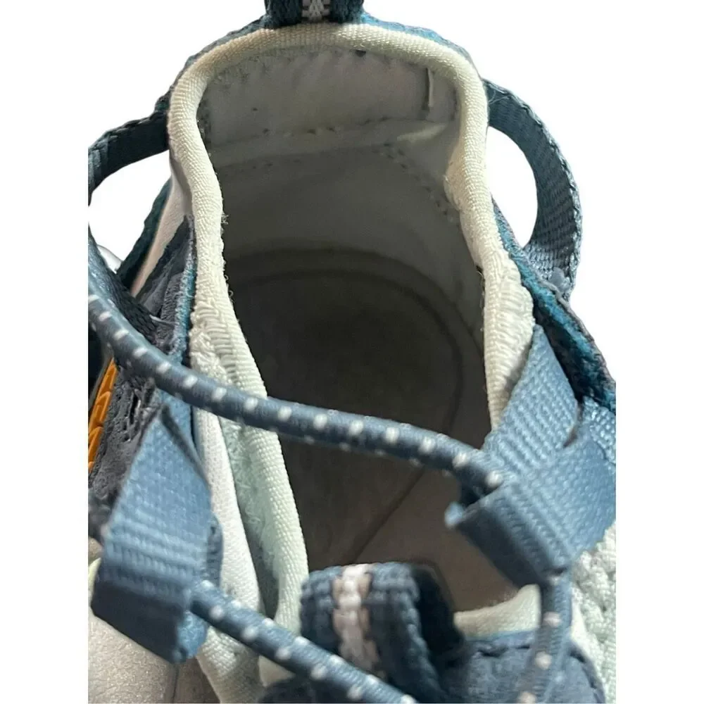 Keen Kids Blue  teal Yellow Whisper 2 Tone Footbed Hiking Sandals Size 1